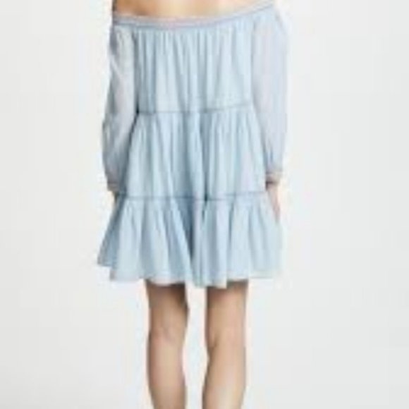 Free People Blue Embroidered Mini Dress, S - Picture 4 of 8